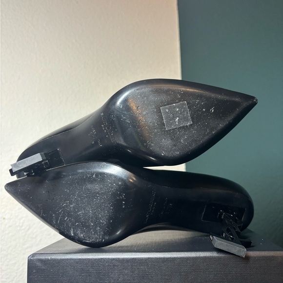 YSL LOGO OPYUM BLACK PATENT LEATHER HEELS/PUMPS - Picture 4 of 8